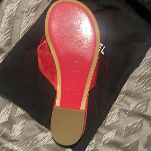 Suede slides from 2016 collection by Karl Lagerfeld. - Picture 3 of 7